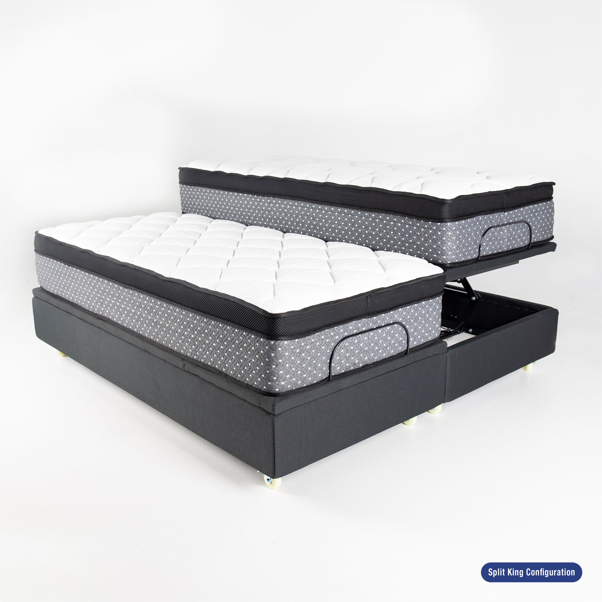 BEDSELECTRIC- Comfort Lift Hi-Lo Split King With Premium Mattress